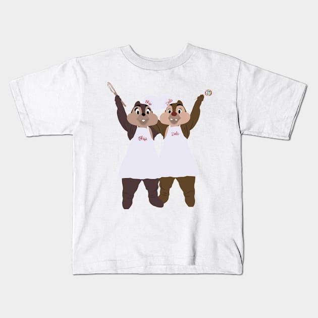 Jammin Chipmunks Kids T-Shirt by lyndsiemark